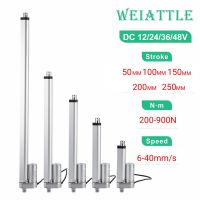 หัวขับเชิงเส้น50มม. 100มม. 150มม. 200มม. 250มม. Motor Listrik มอเตอร์เชิงเส้น DC 12-48โวลต์200-900N มอเตอร์เชิงเส้น6-40มม./วินาทีอุปกรณ์เสริมความเร็ว