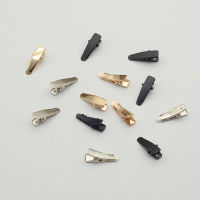 100ชิ้น2.5เซนติเมตรเงินสีดำโกลเด้นธรรมดาโลหะจระเข้คลิป H Airpins ที่มีรูสำหรับ DIY สัตว์เลี้ยงอุปกรณ์ผมเด็กผมโบว์