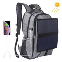 Solar Backpack 14W Solar Panel Powered Backpack USB charging men notebook bags business laptop backpack