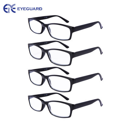 EYEGUARD READERS 4 Pairs of The Uni Spring Hinge Readers Fit for Men and Women Reading Glasses