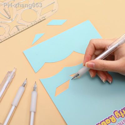 1 Piece Press Art Utility Knife Pen Knife Paper Cutting Tool Craft Tools Precision Sticker Washi Tape Cutter School Supplies