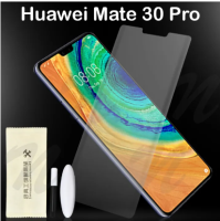 ฟิล์มกระจก นิรภัย เต็มจอ แบบด้าน กาวยูวี หัวเว่ย เมท30 โปร สีใส For Huawei Mate30 Pro UV Glue Set Matte Tempered Glass Screen (6.53") Clear