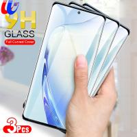 3ชิ้น9H ฝาครอบโค้งสำหรับ Vivo V27 Pro 5G กระจกเทมเปอร์ Vavo V27Pro V 27 VivoV27 VivoV27Pro 6.78 ฝาครอบฟิล์มปกป้องหน้าจอ