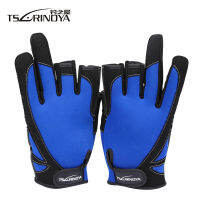 TSURINOYA Spring Breathable 3 Fingerless Anti-slip Fishing Gloves Waterproof Neoprene Outdoor Climbing Glove Fishing Tackle