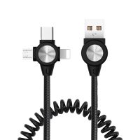 3 in 1 USB Cable For iPhone 12 11 Xs Max Xr X 8 7 6s 5s Charing Charger USB C Micro USB Cable For Samsung Xiaomi Android Phone