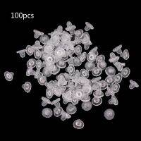 100Pcs Clear Anti-Pain Rubber Clip On Earring Super Soft Silicone Cushion Pads