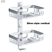GTU กล่องใส่สบู่ติดผนังสำหรับห้องน้ำที่แข็งแรงอุปกรณ์ใช้ในห้องน้ำอลูมิเนียมพื้นที่สำหรับระเบียงอ่างห้องซักรีด