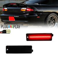 2x รมควันเลนส์สีแดงไฟด้านข้าง Bemper Belakang Led สำหรับ1993 2002เชฟี Camaro