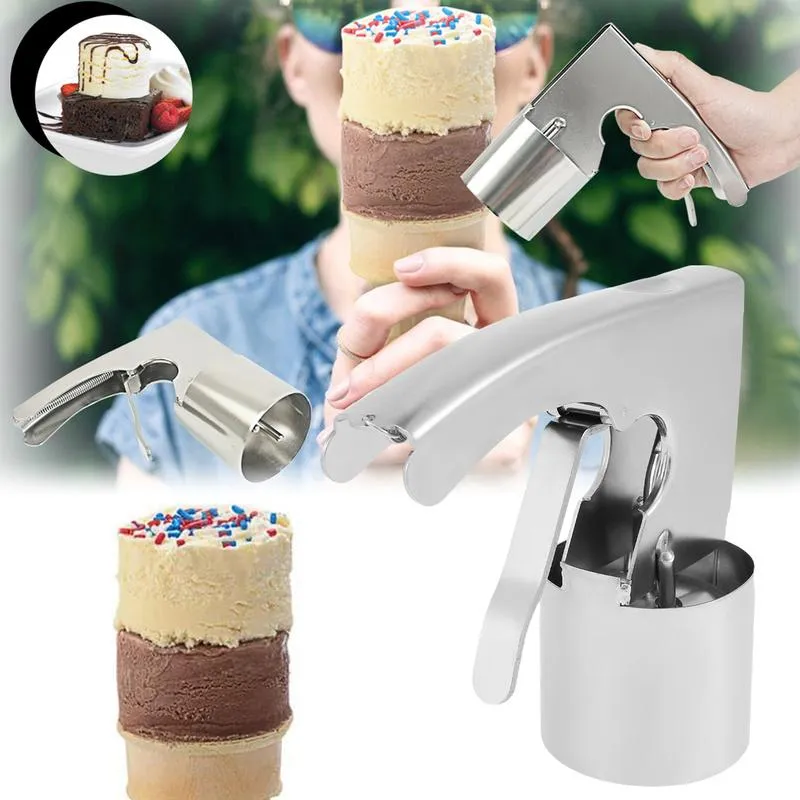 Ice Cream Scoop with Trigger Release, Cylindrical Ice Cream Scoop