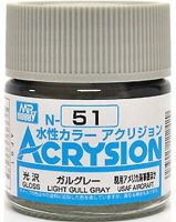 ACRYSION N51 GLOSS LIGHT GULL GRAY สีเทานกนางนวลอ่อนเงา สีทาหรือพ่นสุตรน้ำ