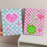New A5 Binder Collect Book Ring Hard Cover Checkerboard Journal Refills Bandage Polco Postcards Sticker Organizer  Photo Albums