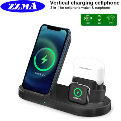 15W Fast Wireless Charger cket For 12 11 XS Max x 8 Plus Chargers Airports Pro 6 5 4 3 Stand Charging 3IN1