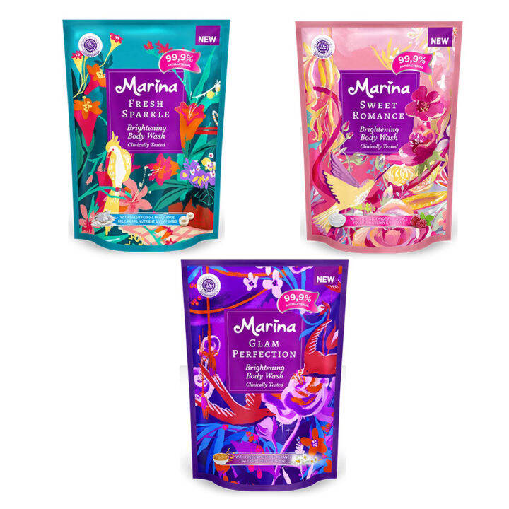 (Refill) Marina Brightening Body Wash 430ml Lazada Indonesia