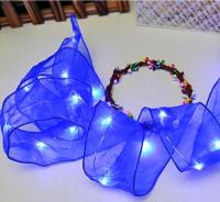 blue LED Ribbon Copper String Light, LED Ribbon Light String, 3AA Battery Silver Wire 2m 20 Light Colorful String Light