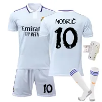 หมายเลข7 Kylian Mbappé No. 10 Luka Modririch Real-Ma Drids CFS เสื้อฟุตบอลสำหรับเด็กหญิงเด็กชายและผู้ชายผู้หญิง22-23เสื้อบ้าน No. 9 Karim Benzemas No. 20 Vinicius ชุดอุปกรณ์ฟุตบอล0000