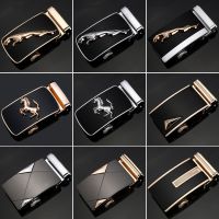 New Genuine Men 39;s Belt Head Belt Buckle Leisure Head Business Accessories Automatic Buckle Width 3.5CM Luxury Fashion Men Belts