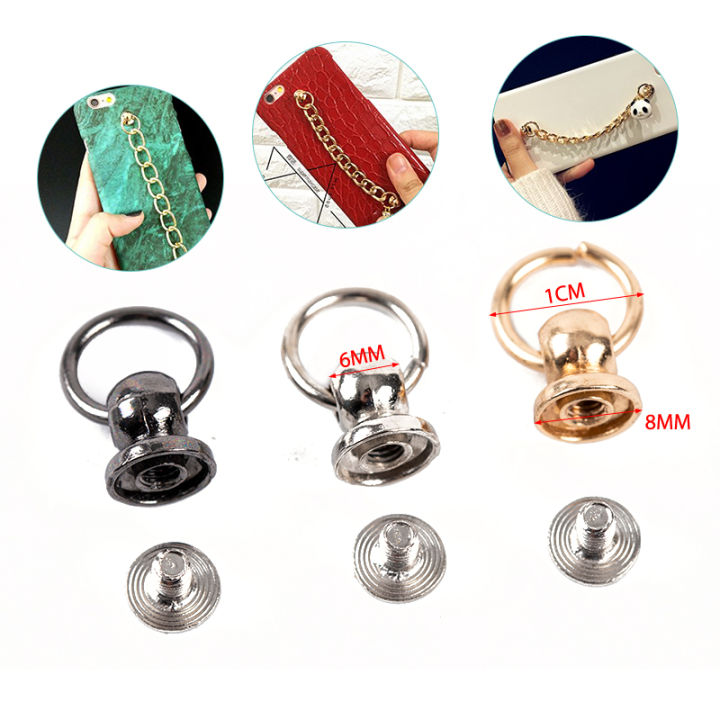 ache-10pcs-8mm-metal-button-o-ring-stud-screwback-craft-กระเป๋าโทรศัพท์สกรูเล็บ-rivet