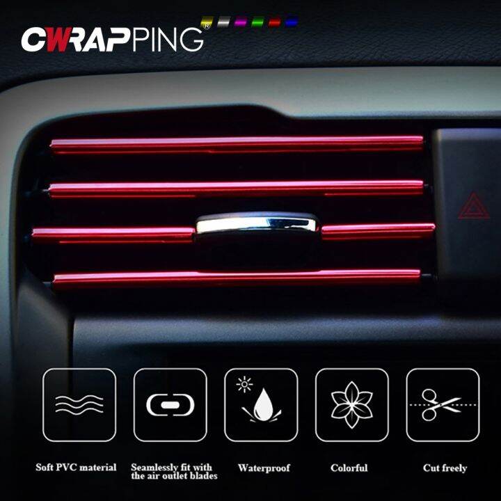 car-air-conditioner-vent-outlet-trim-10pcs-strip-interior-u-side-vents