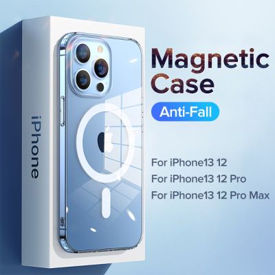 「16- digits」เคสแม่เหล็กสำหรับ iPhone 13 12 Pro Max โปร่งใสป้องกันการตกรองรับฝาครอบชาร์จไร้สายแม่เหล็กสำหรับ iPhone 13เคสโทรศัพท์
