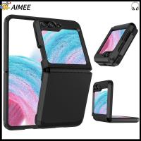 AIMEE พีซีทีพียู สำหรับ Z flip 5 Case ป้องกันการกระแทก บานพับแบบบานพับ ฝาปิดโทรศัพท์ ของใหม่ ชุดเกราะป้องกัน ตัวป้องกันโทรศัพท์มือถือ สำหรับ Samsung Galaxy Z Flip5 โทรศัพท์สำหรับโทรศัพท์