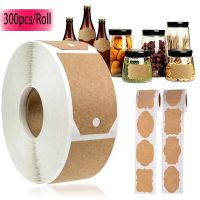 【YD】 300pcs/Roll Paper Tags with String Blank Wedding Birthday Tag Label Sticker
