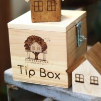 ♧Tip Box กล่องไม้ กล่องใส่ทิป กล่องใส่เงิน กระปุกออมสิน✯