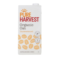 Pure Harvest Organic Oat Unsweetened Oat Milk 1L เพียวอาร์เวสท์ น้ำนมข้าวโอ๊ต ออริจินัล นม นมกล่อง
