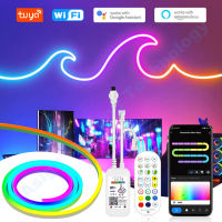 12V LED Neon Light Strip RGBIC Dream สี IP67 กันน้ำ Dimmable ไล่แถบเทป TV Backlight เกมรีโมท/บลูทูธ /WiFi-asferttyre