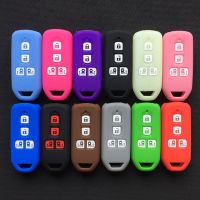 dvvbgfrdt Silica Gel motor motorcycle Key Case Cover for Honda n-one N-BOX N wagon Plus new 4 buttons with Sliding Doors keypad shell