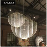 Artpad Italy Design Metal Grid Lamparas De Techo Colgante Moderna Fashion Cloth Store Pendant Lighting Fixture Warm Lighting