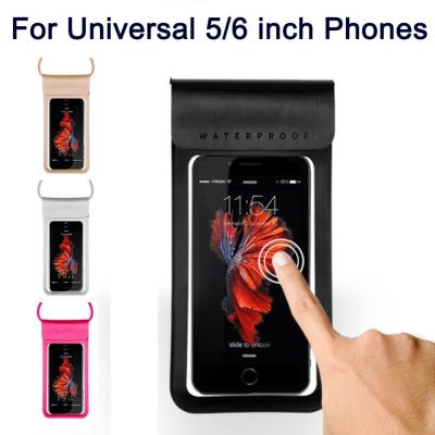 「16- digits」เคสโทรศัพท์กันน้ำสากลฝาครอบหน้าจอสัมผัสโทรศัพท์มือถือกระเป๋าดำน้ำแห้งพร้อมสายคล้องคอสำหรับ iPhone Xiaomi Samsung Huawei