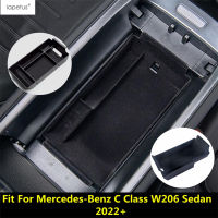 คอนโซลกลางที่เท้าแขนกล่องเก็บลิ้นชักถาดพาเลทตัดสำหรับ -Benz C คลาส W206ซีดาน2022 2023อุปกรณ์ตกแต่งภายใน