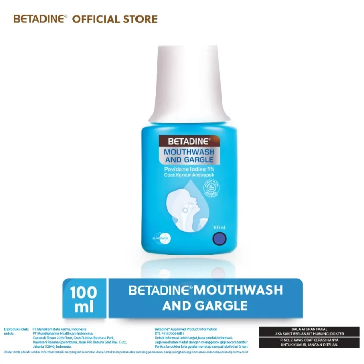 Betadine Mouthwash & Gargle 100ml Obat Kumur Antiseptik Lazada