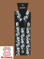 สายเอี๊ยม ลายพราง โทนสีเขียว Woodland Camouflage Pattern Suspenders