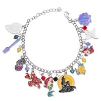 Disney The Little Mermaid Movie Inspired Bracelet Jewelry Conch Crystal Beads Charm Bracelets Fashion Jewelry 2022 Joyas de muje