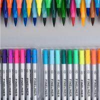 【CW】 12/18/24/36Pcs Farbe Pinsel Fineliner Tipps Aquarell Stift für Zeichnung Malerei färbung Kunst Schreibwaren