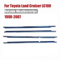 Chrome For Toyota Land Cruiser LC100 1998-2007 Rubber Outside Weatherstrip Window Glass Seal Door Belt Weather Strip Accessories