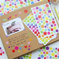 6pcs/lot Love Heart Stickers Cute Stars Dot Stickers Home Decorations Scrapbooking Diary For Photo Albums Diy Wedding Stickers Stickers Labels