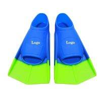 Swimming Fins Freestyle Silicone Flippers Short Adult Children Diving Shoes Correction Posture Racing