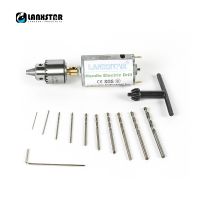 Mini DC 12V Hand Electric Drill PCB Motor Press Drilling Compact Set 0.5-3mm Twist Bits 0.3-4mm JT0 Chucks Miniature Drill