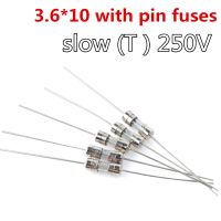 10pcs/lot 3.6*10 T Glass fuse Slow blow 250V T0.5A 1A 1.6A 2A 2.5A 3A 3.15A 4A 5A 6A 6.3A 8A 10A 15A 3.6x10mm