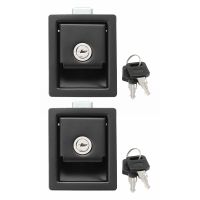 2X Rv Car Paddle Entry Door Lock Latch Handle Knob Camper-Trailer Pull Type Panel Door Lock