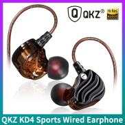Original QKZ KD4 Dual Drivers Heavey Bass Wired Earphone With Mic Hifi