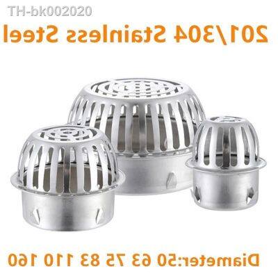 ♦ Stainless Steel Balcony Roof Round Large Displacement Anti-blocking Floor Drain Outdoor Rain Bucket Drainage Floor Drain