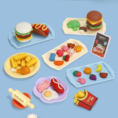Hamburger Machine Plasticine Non-toxic Colored Mud Childrens Ultralight Clay Mold Tool Set Handmade Toys For Girls Kids Gifts