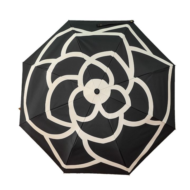 ร่มร่มกันแสงแดด-camellia-สำหรับผู้หญิง-ร่มอัตโนมัติสำหรับฝนและแดดกันแดดแฟชั่นร่มร่มกันแดดดีไซเนอร์แบรนด์หรู