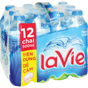 Nước khoáng Lavie lốc 12 chai x 500ml