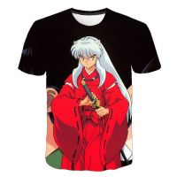 [In stock] ฤดูร้อนรอบคอ T เสื้อญี่ปุ่นอะนิเมะ Inuyasha 3D เสื้อผ้าเด็กแฟชั่นแขนสั้นพิมพ์ดิจิตอล