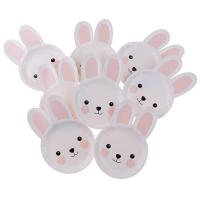 Dolity 8pcs Happy Easter Bunny Paper Plates Birthday Party Tableware Decoration