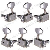 A Set 3R3L Chrome Retro Deluxe String Tuning Pegs Tuners Machine Heads for Acoustic Electric Guitar (ZLHT-1005)